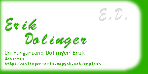 erik dolinger business card